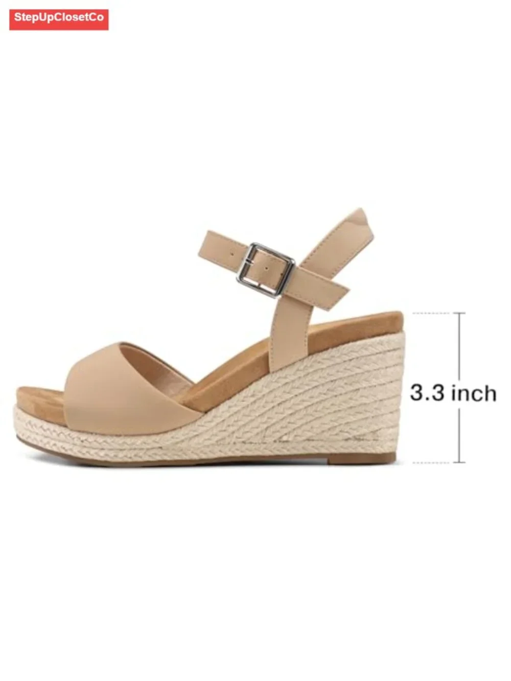 Women's Wedge Sandals Platform Espadrilles Arch Support Memory Foam Ankle Strap